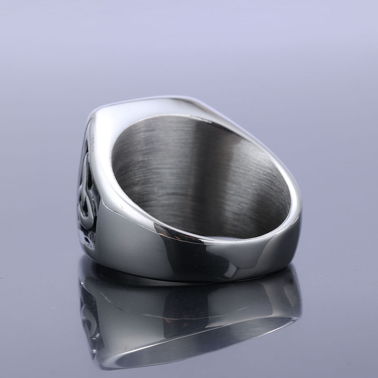 Retro Letter 304 Stainless Steel Men'S Rings display picture 4