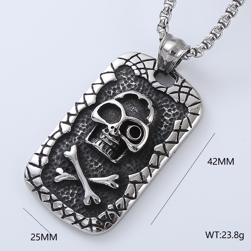 Hip-Hop Punk Skull 304 Stainless Steel No Inlaid Women's display picture 3