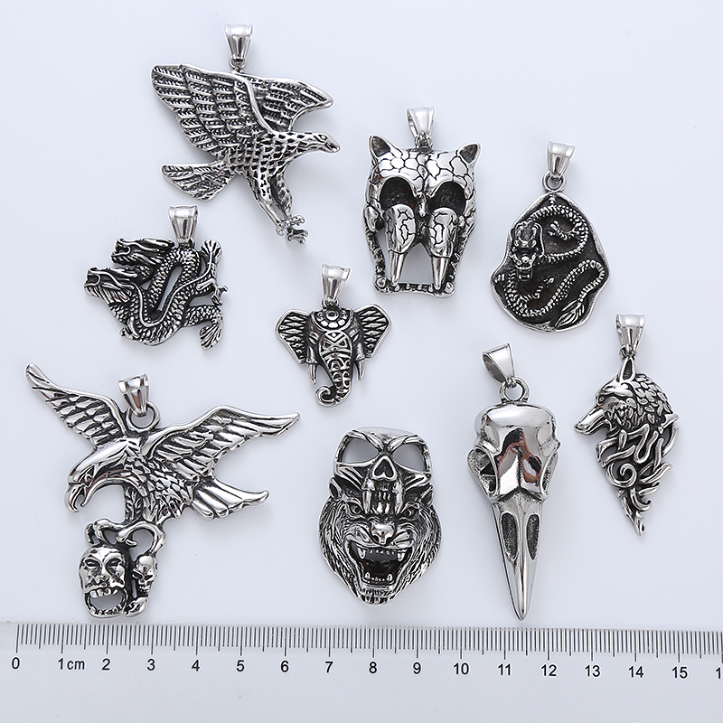 Hip-Hop Punk Streetwear Eagle Dragon 304 Stainless Steel No Inlaid Men'S display picture 6