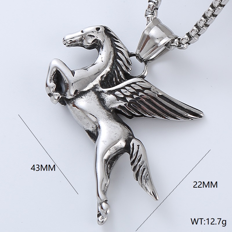Punk Streetwear Owl Horse 304 Stainless Steel No Inlaid Men'S display picture 1