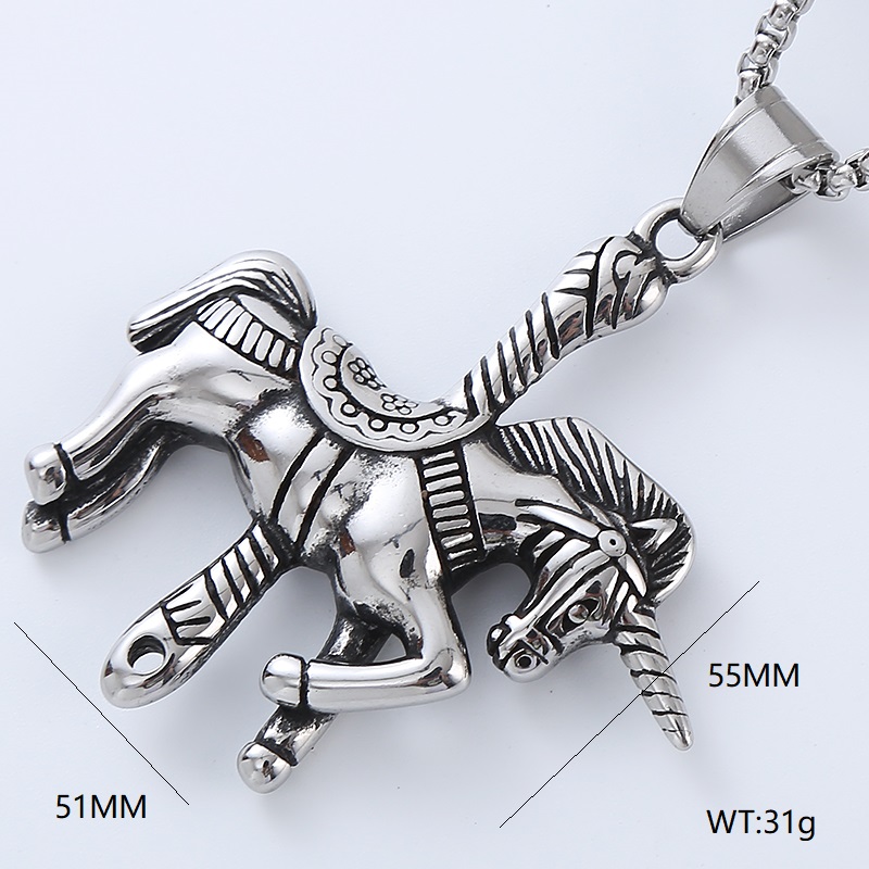 Punk Streetwear Owl Horse 304 Stainless Steel No Inlaid Men'S display picture 2