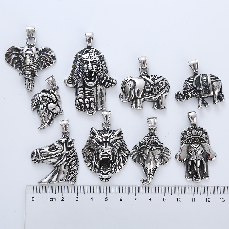 Hip-Hop Streetwear Cool Style Lion Elephant 304 Stainless Steel No Inlaid Men'S display picture 6