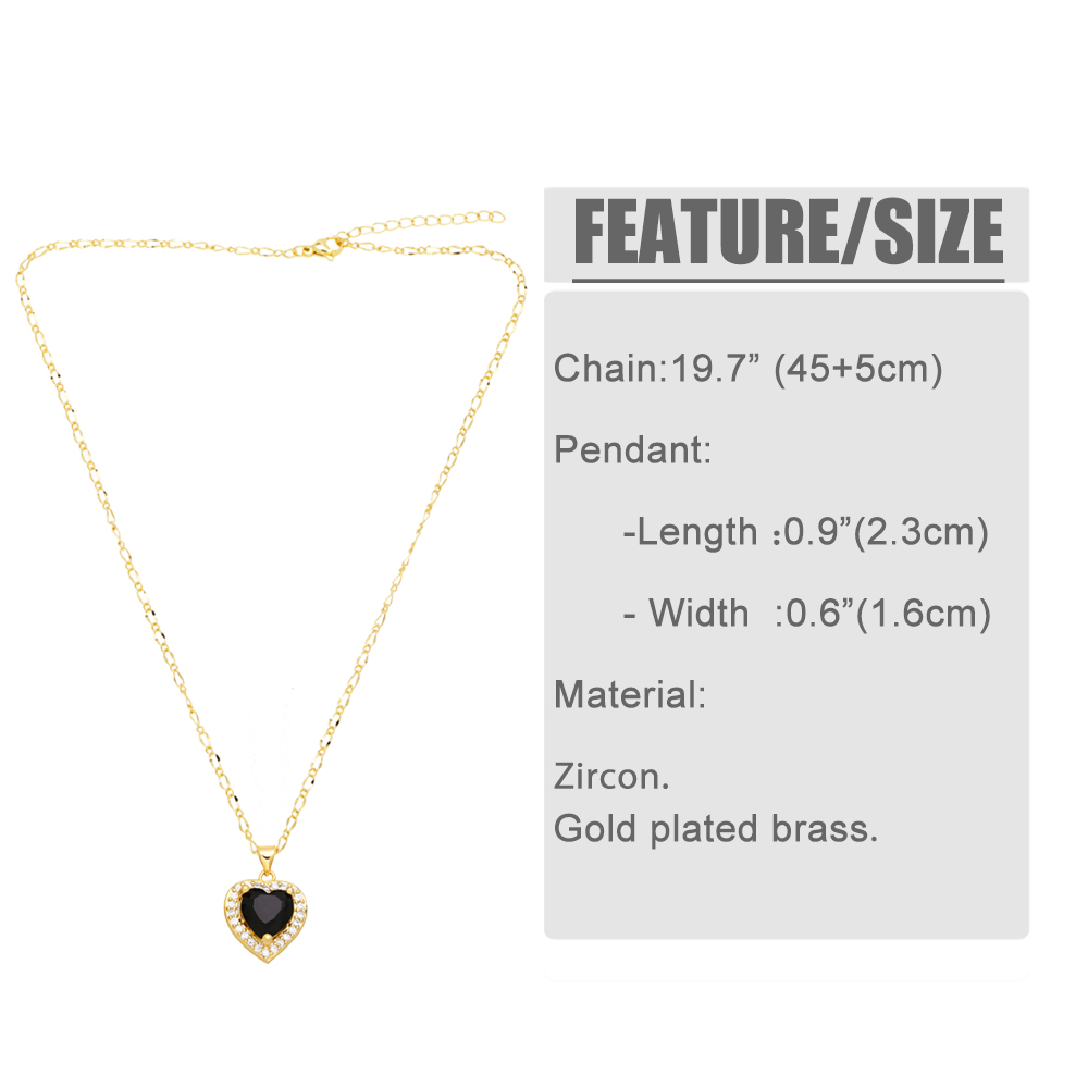 Elegant Lady Simple Style Heart Shape Stainless Steel Copper 18k Gold Plated Zircon Pendant Necklace In Bulk display picture 1