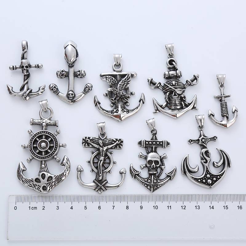 Punk Cool Style Anchor 304 Stainless Steel No Inlaid Men'S display picture 1