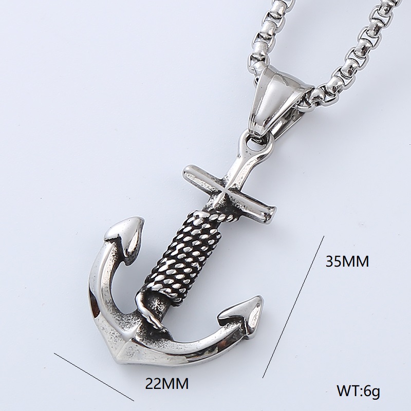 Punk Cool Style Anchor 304 Stainless Steel No Inlaid Men'S display picture 5
