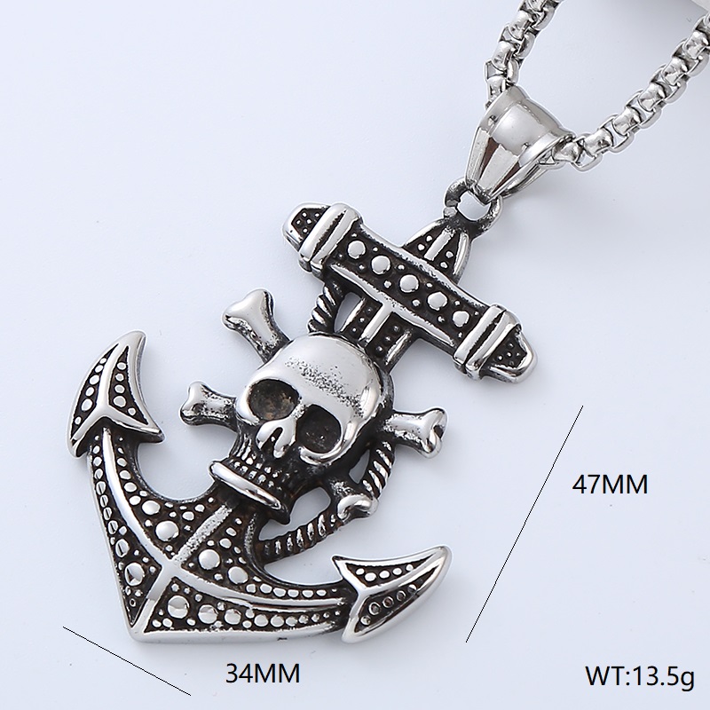 Punk Cool Style Anchor 304 Stainless Steel No Inlaid Men'S display picture 4