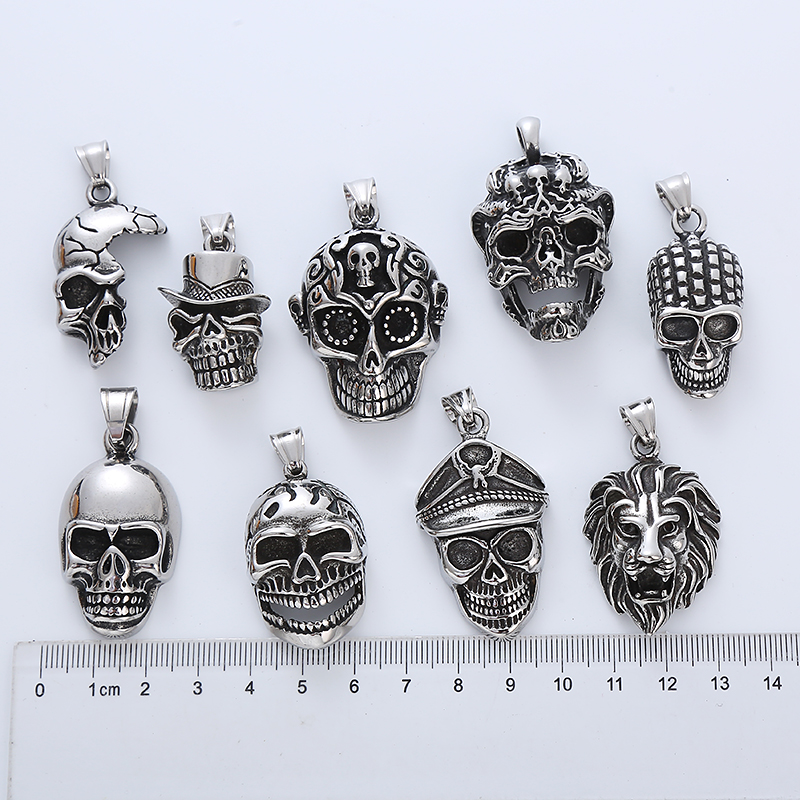 Punk Streetwear Cool Style Skull 304 Stainless Steel No Inlaid Men'S Necklace Pendant display picture 1