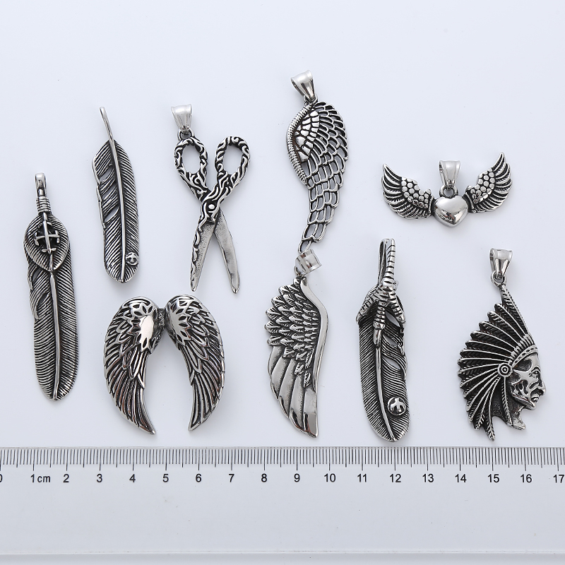 Streetwear Cool Style Wings 304 Stainless Steel No Inlaid Men'S Necklace Pendant display picture 1