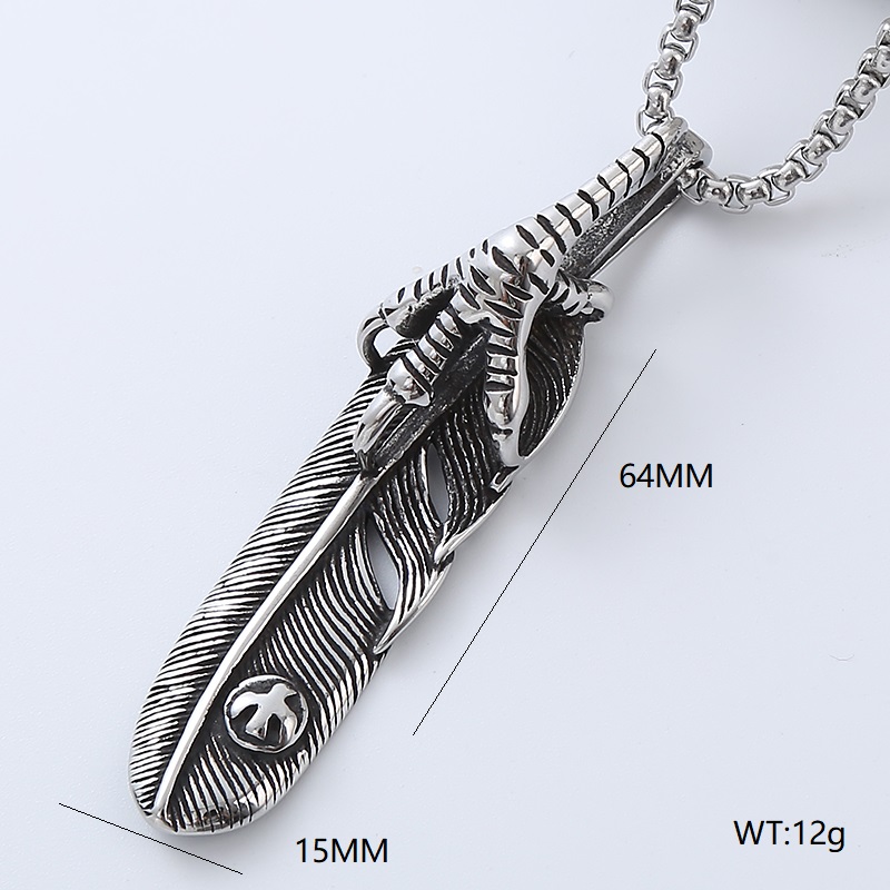 Streetwear Cool Style Wings 304 Stainless Steel No Inlaid Men'S Necklace Pendant display picture 5