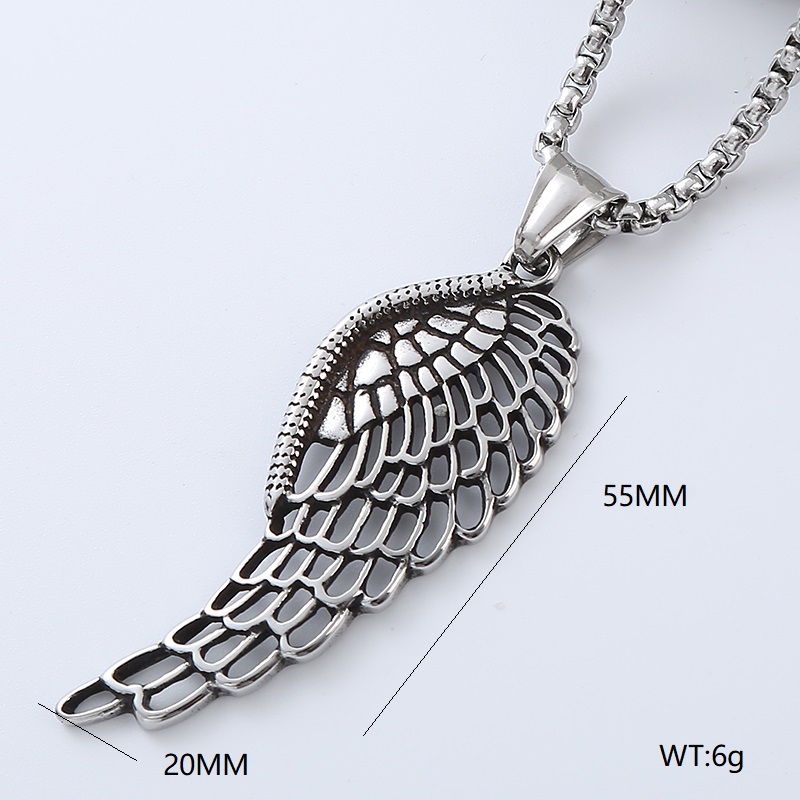 Streetwear Cool Style Wings 304 Stainless Steel No Inlaid Men'S Necklace Pendant display picture 6