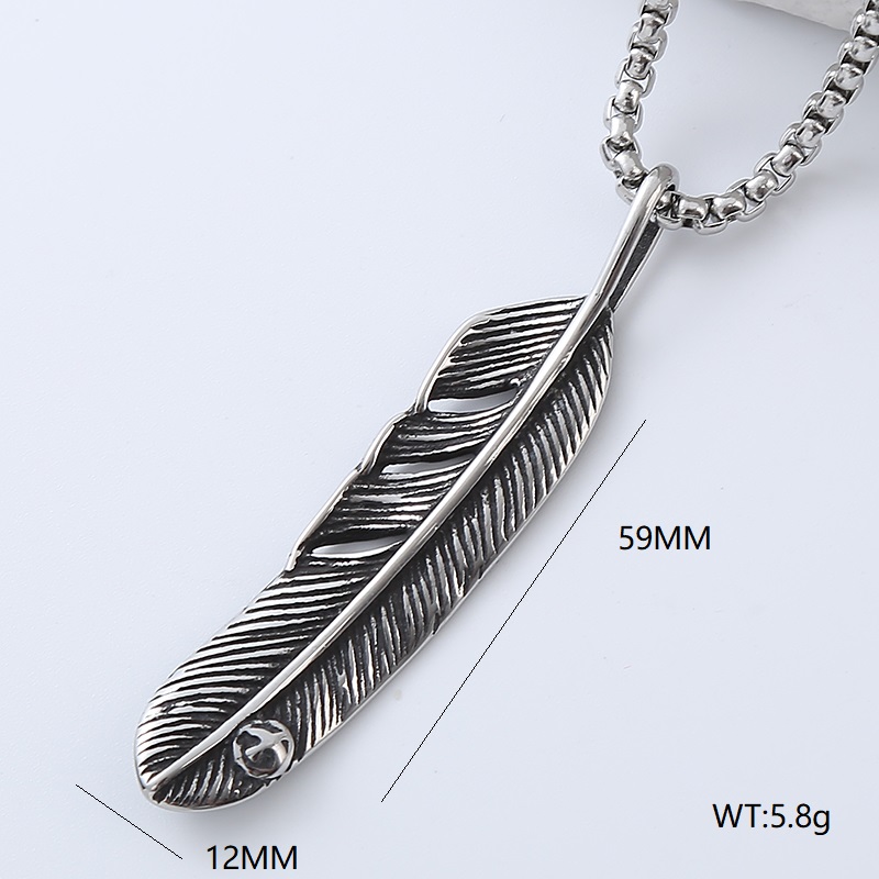 Streetwear Cool Style Wings 304 Stainless Steel No Inlaid Men'S Necklace Pendant display picture 9