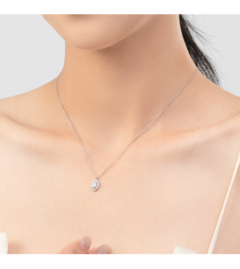 Style Simple Œil Argent Sterling Placage Zircon Plaqué Or 14k Pendentif display picture 3