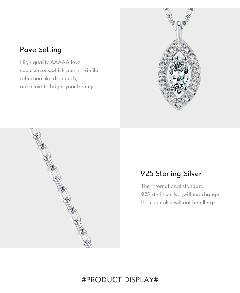 Style Simple Œil Argent Sterling Placage Zircon Plaqué Or 14k Pendentif display picture 5