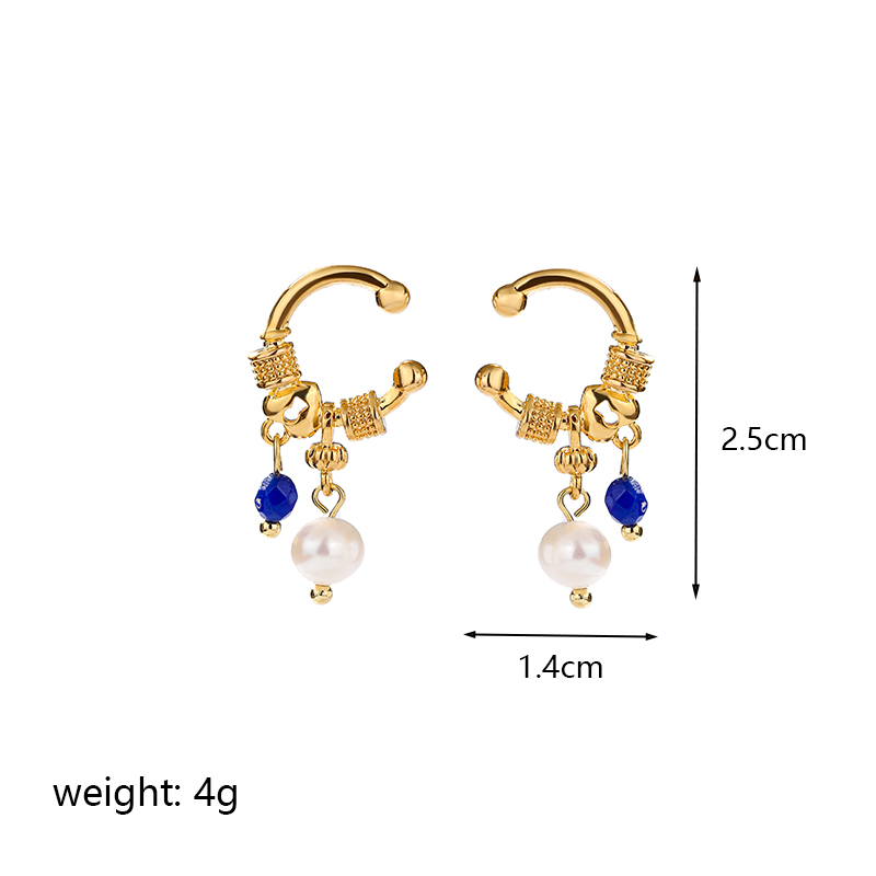 1 Pair Elegant Simple Style Roman Style Geometric Plating Inlay Copper Crystal Freshwater Pearl Zircon 18k Gold Plated Drop Earrings display picture 3