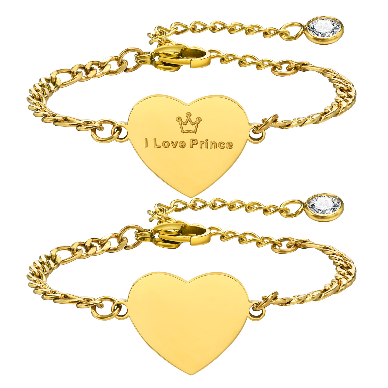 Elegante Señora Estilo Simple Forma De Corazón Acero Inoxidable 304 Chapados en oro de 18k Pulsera Al Mayoreo display picture 2