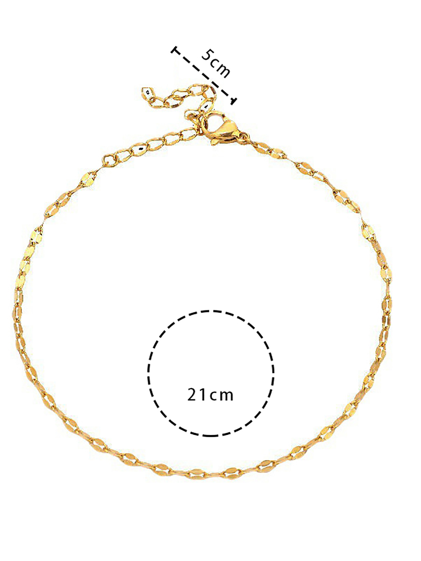 Lady Beach Solid Color Stainless Steel Women's Anklet display picture 5