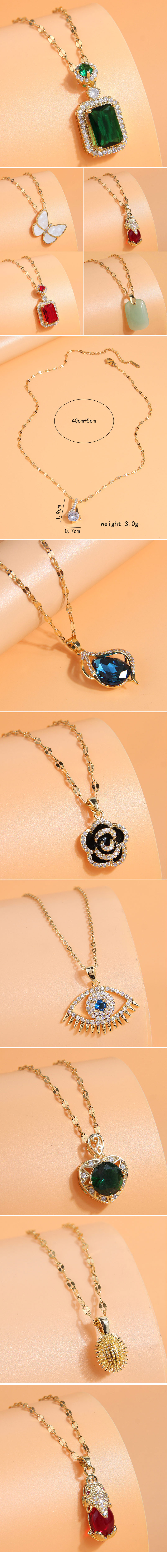 Elegant Modern Style Devil's Eye Flower Copper Zircon Pendant Necklace In Bulk display picture 1