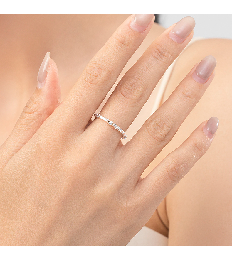 Ig Style Simple Style Round Sterling Silver Plating Silver Plated Rings display picture 3