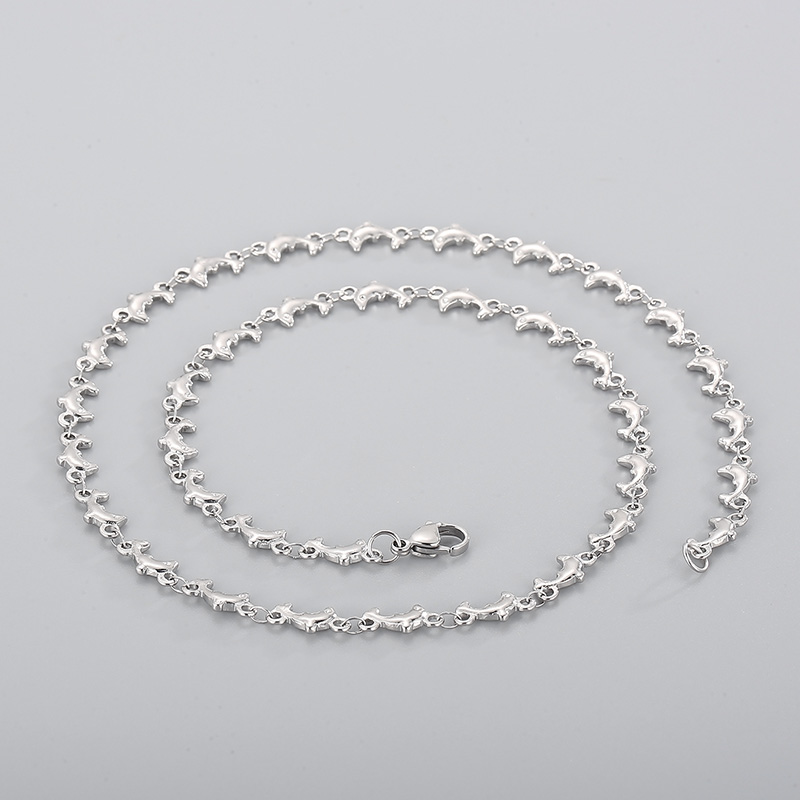 Dolphin Stainless Steel Chain Necklace display picture 2