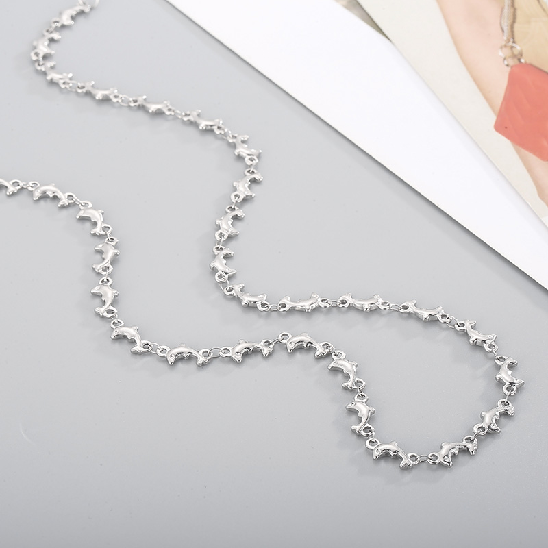 Dolphin Stainless Steel Chain Necklace display picture 9