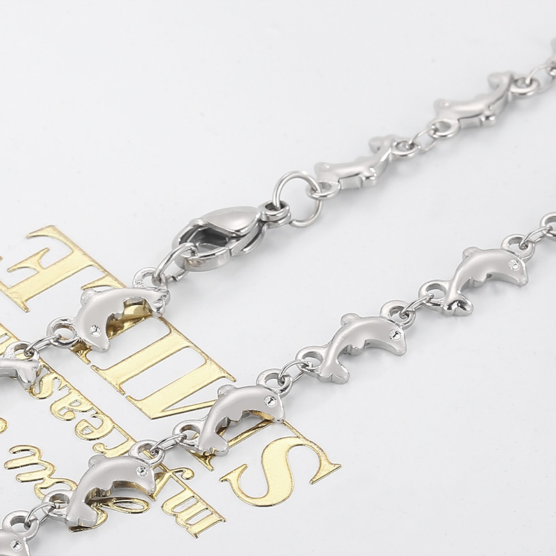 Dolphin Stainless Steel Chain Necklace display picture 6