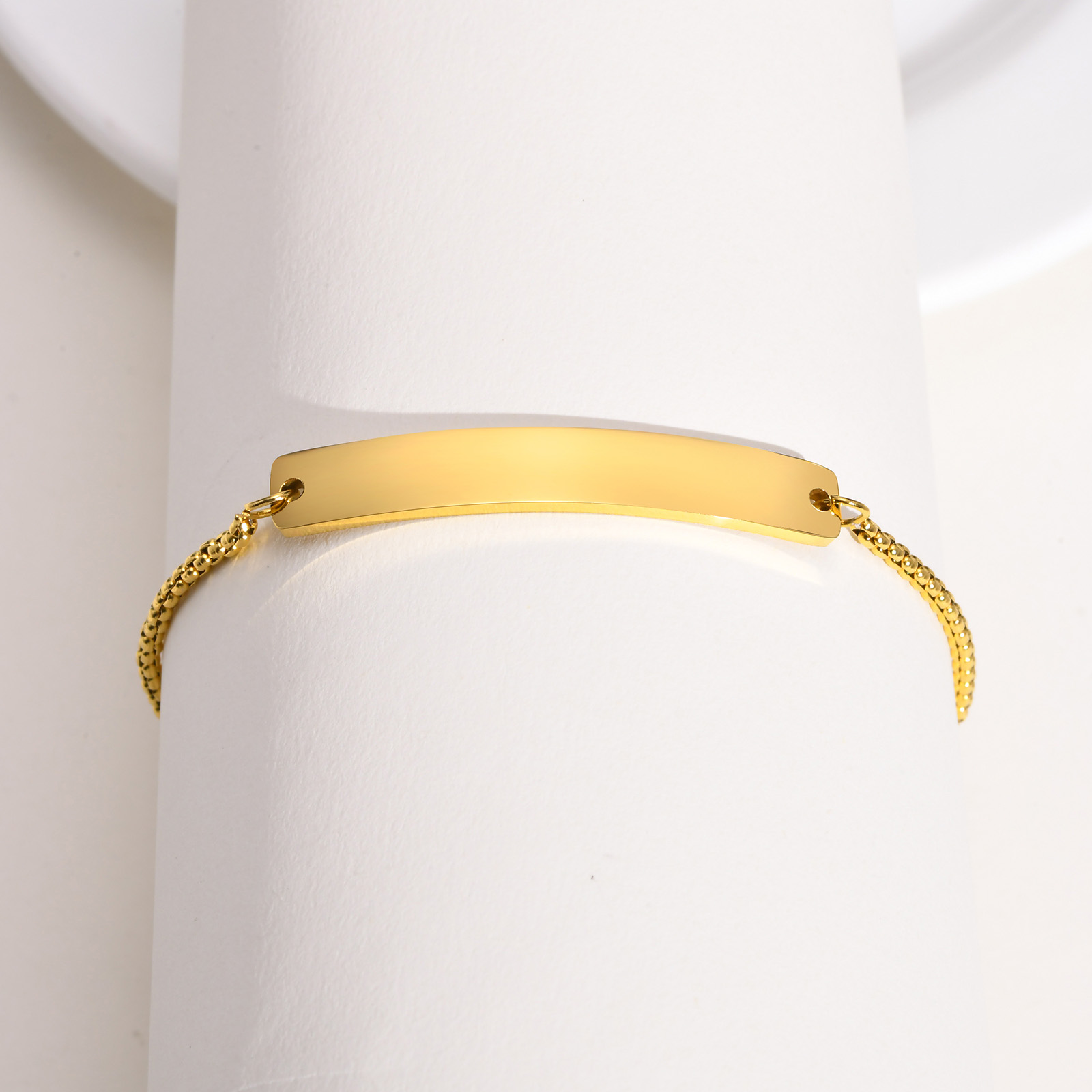 IG Style Simple Style Rectangle 304 Stainless Steel 18K Gold Plated Bracelets In Bulk display picture 2