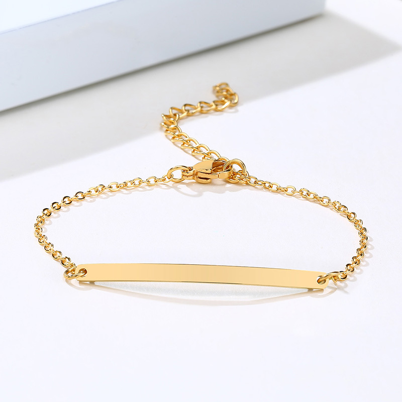 IG Style Simple Style Rectangle 304 Stainless Steel 18K Gold Plated Bracelets In Bulk display picture 11