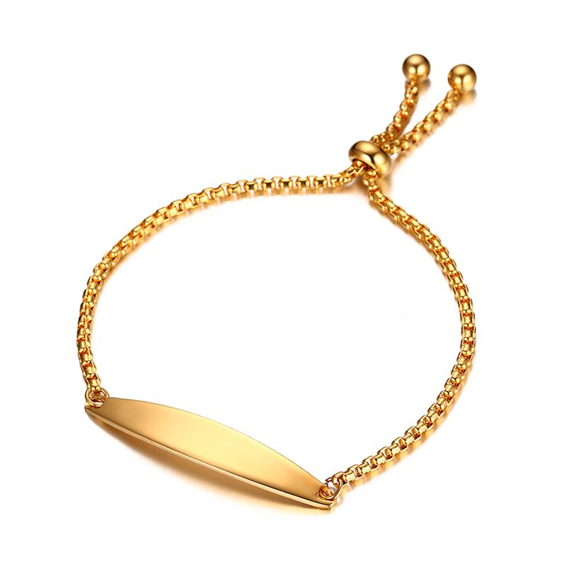 Estilo IG Estilo Simple Rectángulo Acero Inoxidable 304 Chapados en oro de 18k Pulsera Al Mayoreo display picture 14