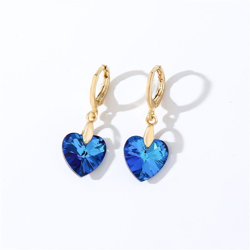 1 Pair Casual Streetwear Geometric Heart Shape Flower Plating 304 Stainless Steel Copper Zircon K Gold Plated Drop Earrings display picture 27
