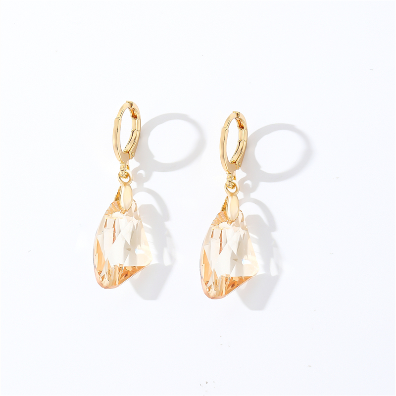 1 Pair Casual Streetwear Geometric Heart Shape Flower Plating 304 Stainless Steel Copper Zircon K Gold Plated Drop Earrings display picture 26