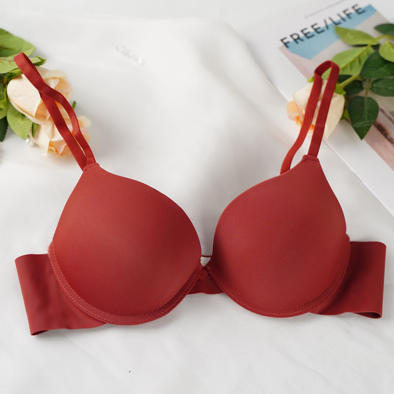 Solid Color Underwire Bra Sexy Soft Breathable Bra display picture 7