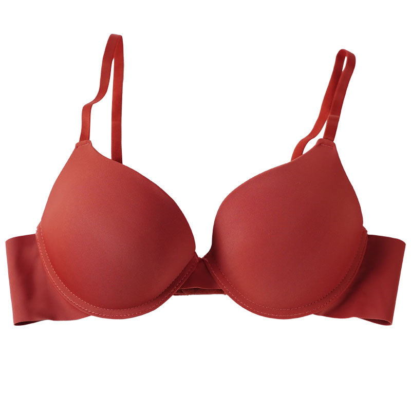 Solid Color Underwire Bra Sexy Soft Breathable Bra display picture 4