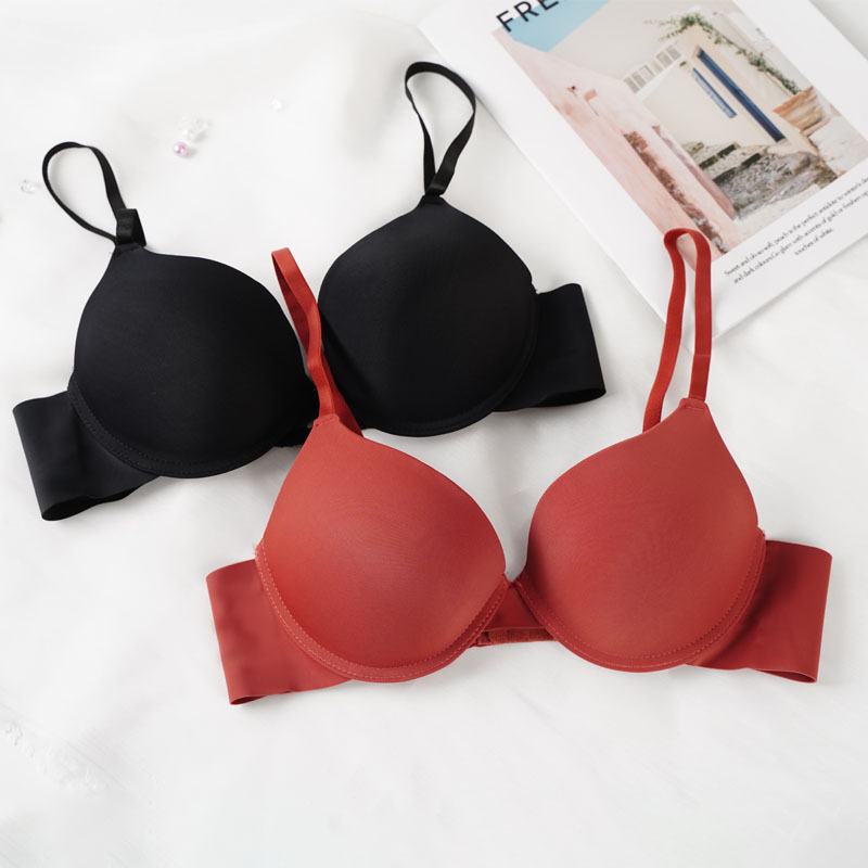 Solid Color Underwire Bra Sexy Soft Breathable Bra display picture 8