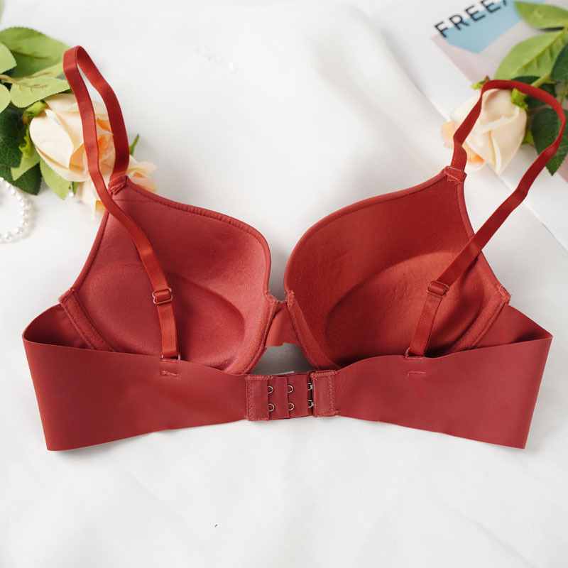 Solid Color Underwire Bra Sexy Soft Breathable Bra display picture 12