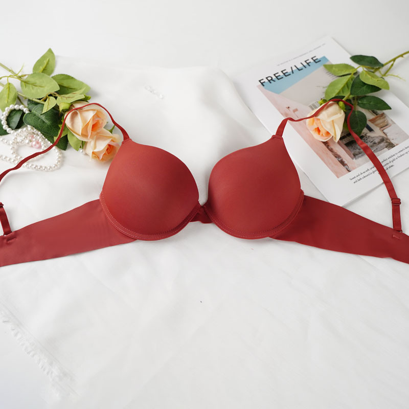 Solid Color Underwire Bra Sexy Soft Breathable Bra display picture 11