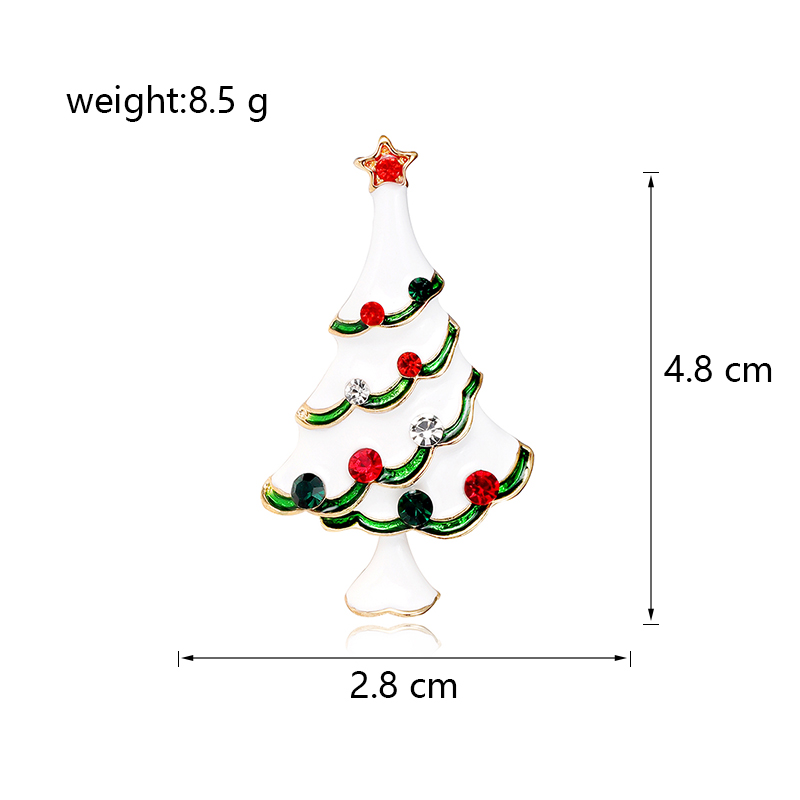 Cute Christmas Tree Alloy Inlay Rhinestones Unisex Brooches display picture 1