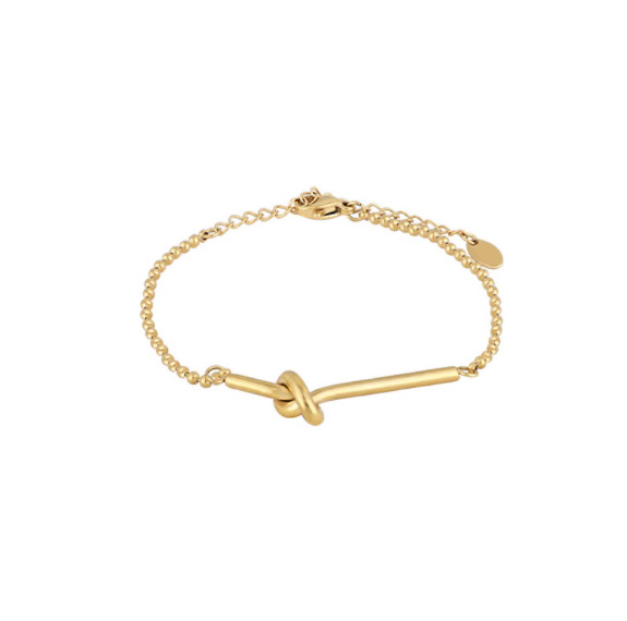 Simple Style Knot Titanium Steel Gold Plated Bracelets In Bulk display picture 2