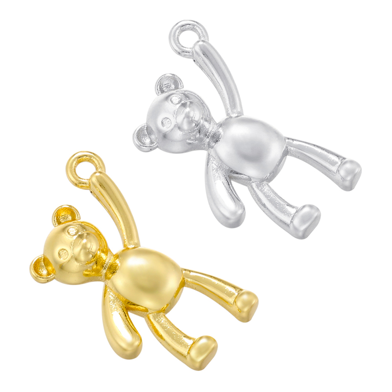 Elegant Cute Hip-hop Little Bear Copper 18k Gold Plated Charms In Bulk display picture 3