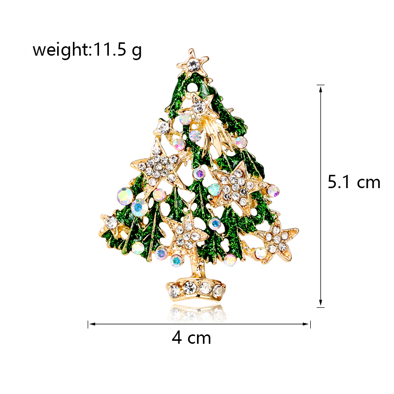 Novedad Árbol De Navidad Aleación Embutido Diamantes De Imitación Unisexo Broches display picture 1