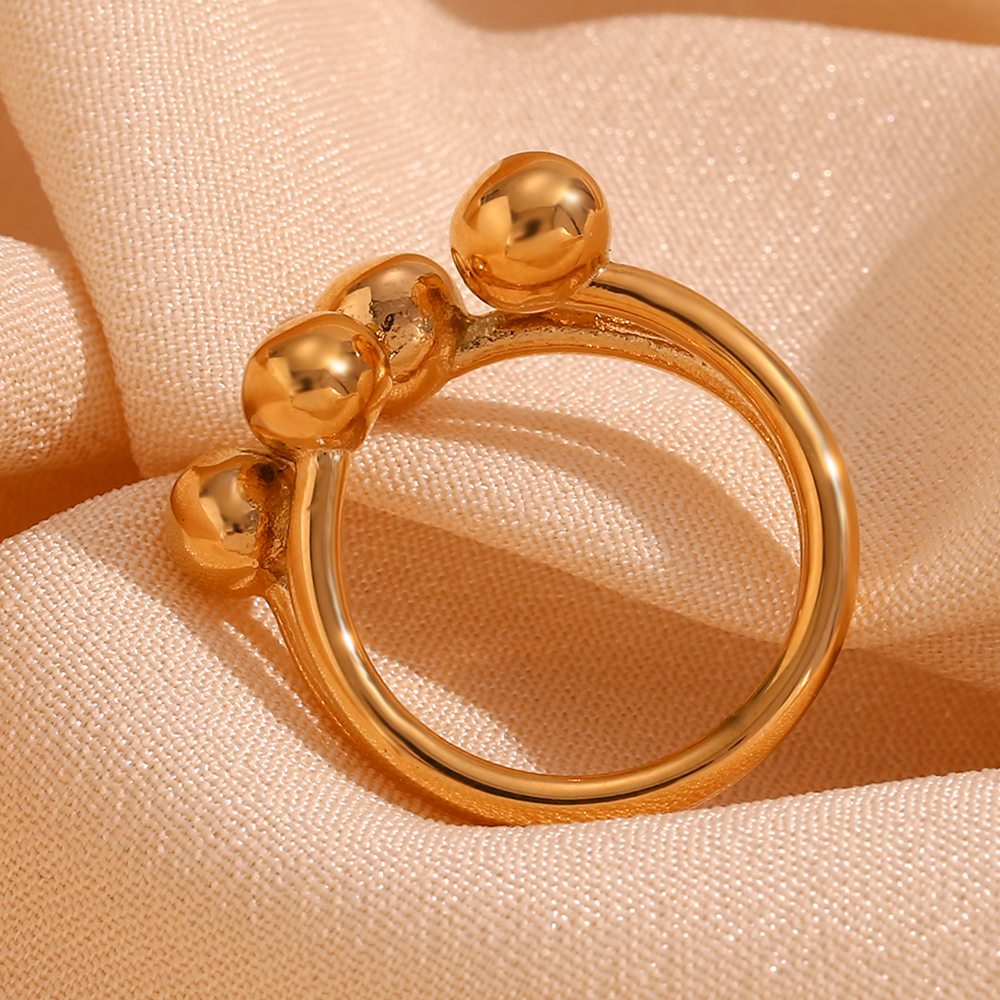 Basic Classic Style Geometric Stainless Steel Plating 18k Gold Plated Open Rings display picture 8
