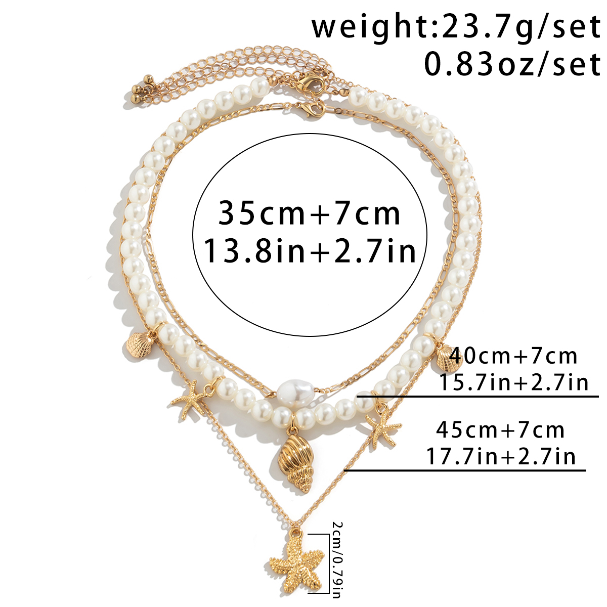 Wholesale Jewelry Beach Simple Style Irregular Starfish Conch Alloy Iron Copper Rhinestones Inlay Necklace display picture 1