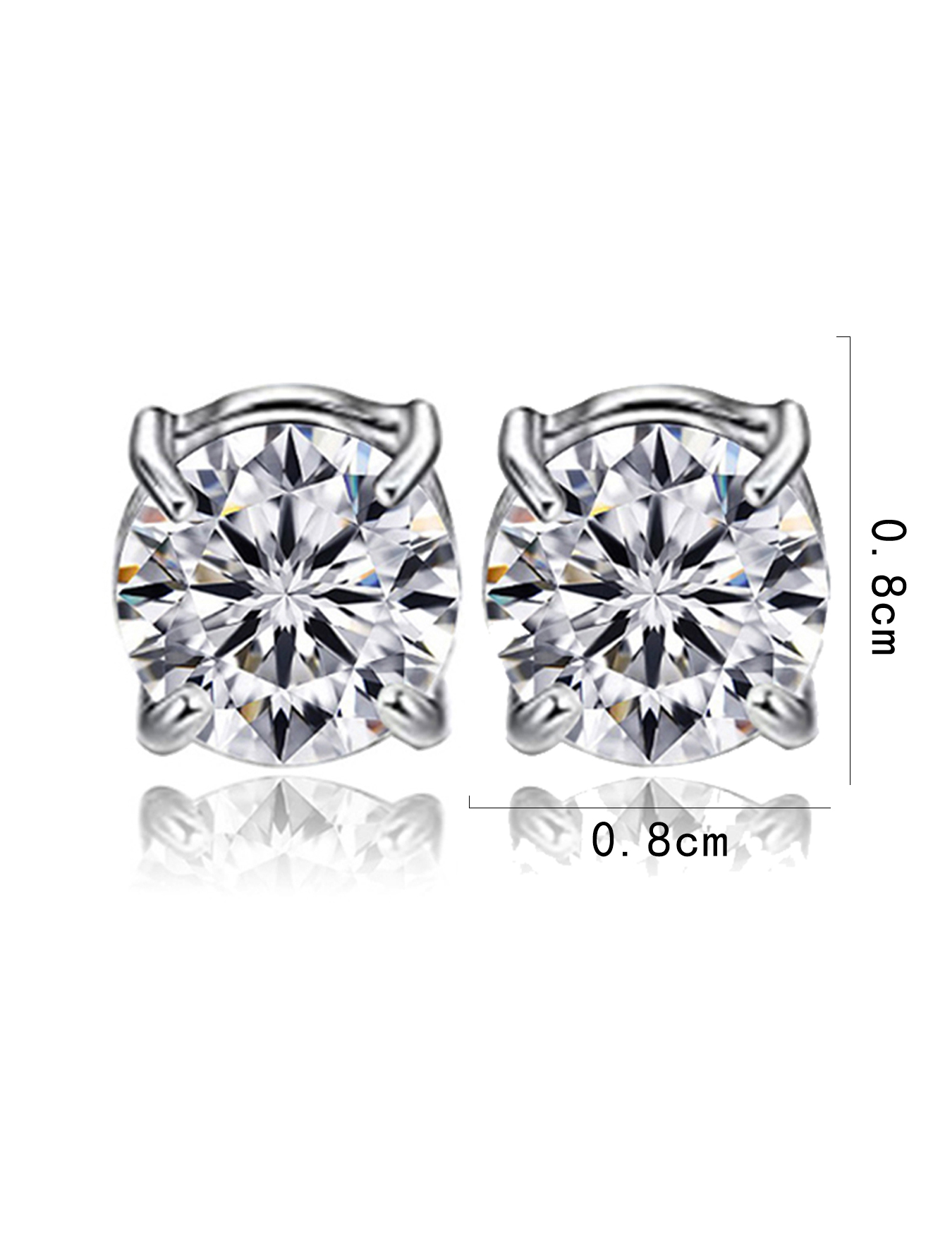 1 Pair Retro Round Inlay Stainless Steel Zircon Ear Studs display picture 1