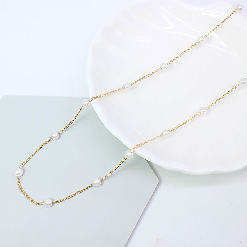 Wholesale Jewelry Elegant Round Imitation Pearl Iron Plating Necklace display picture 10