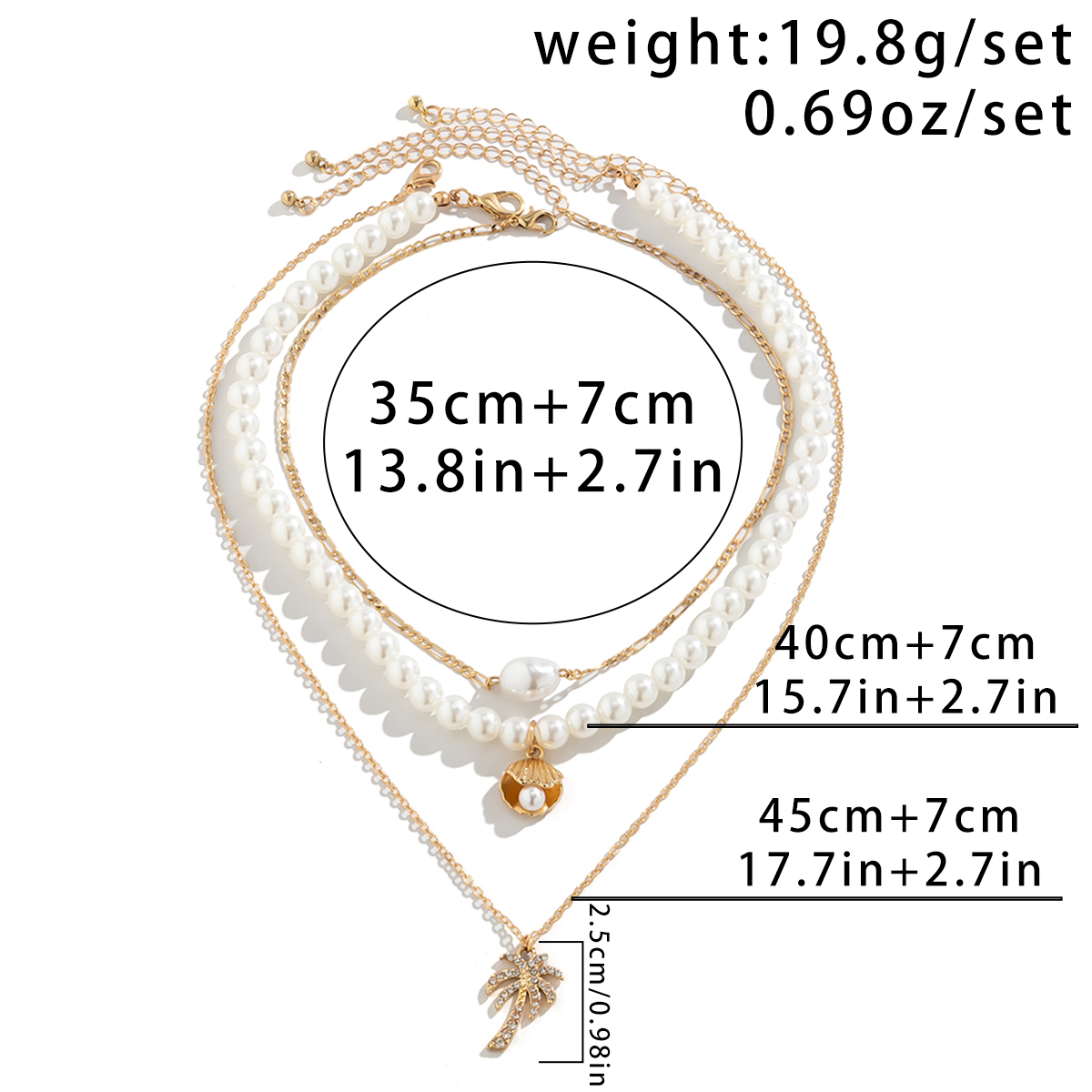 Simple Style Coconut Tree Shell Imitation Pearl Alloy Inlay Rhinestones Women's Necklace display picture 1