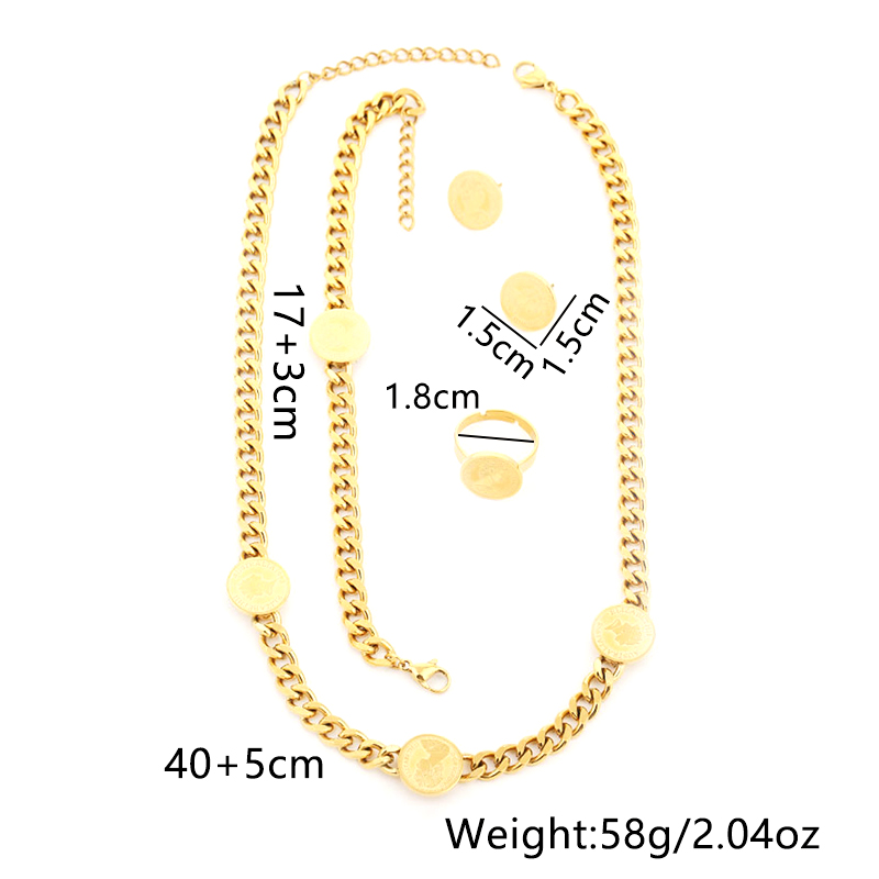Basic Retro Modern Style Geometric Titanium Steel Rings Bracelets Necklace display picture 5