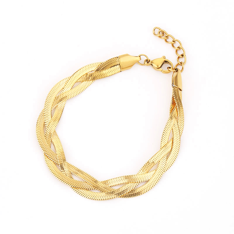 Großhandel Lässig Strassenmode Geometrisch Titan Stahl Ringe Ohrringe Halskette display picture 7