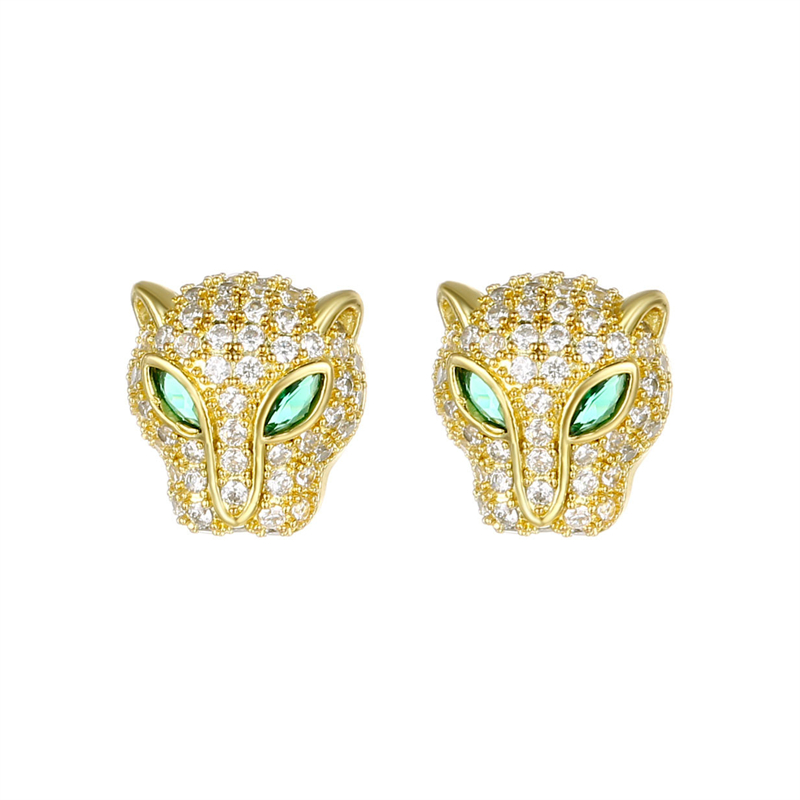 1 Pair Streetwear Animal Plating Inlay Copper Zircon K Gold Plated Ear Studs display picture 4