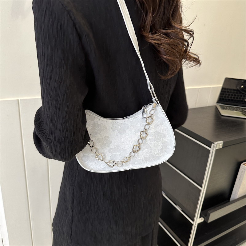 Women's Pu Leather Solid Color Streetwear Semicircle Zipper Shoulder Bag Crossbody Bag Underarm Bag display picture 12