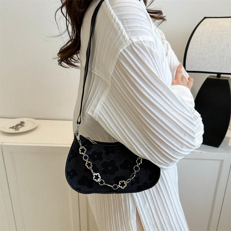 Women's Pu Leather Solid Color Streetwear Semicircle Zipper Shoulder Bag Crossbody Bag Underarm Bag display picture 5