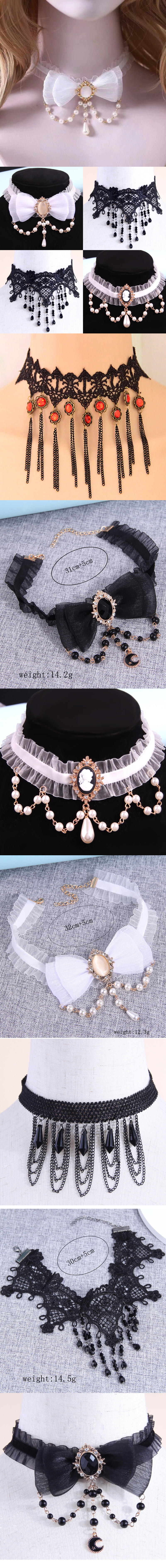 Modern Style Streetwear Bow Knot Alloy Lace Women's Choker display picture 1